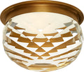 Hillam 5.5" Solitaire Flush Mount | Hand-Rubbed Antique Brass | Crystal