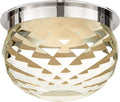 Hillam 5.5" Solitaire Flush Mount | Polished Nickel | Crystal