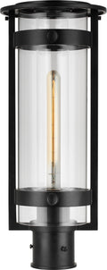 Kears Medium Post Lantern | Aged Iron | Clear Glass