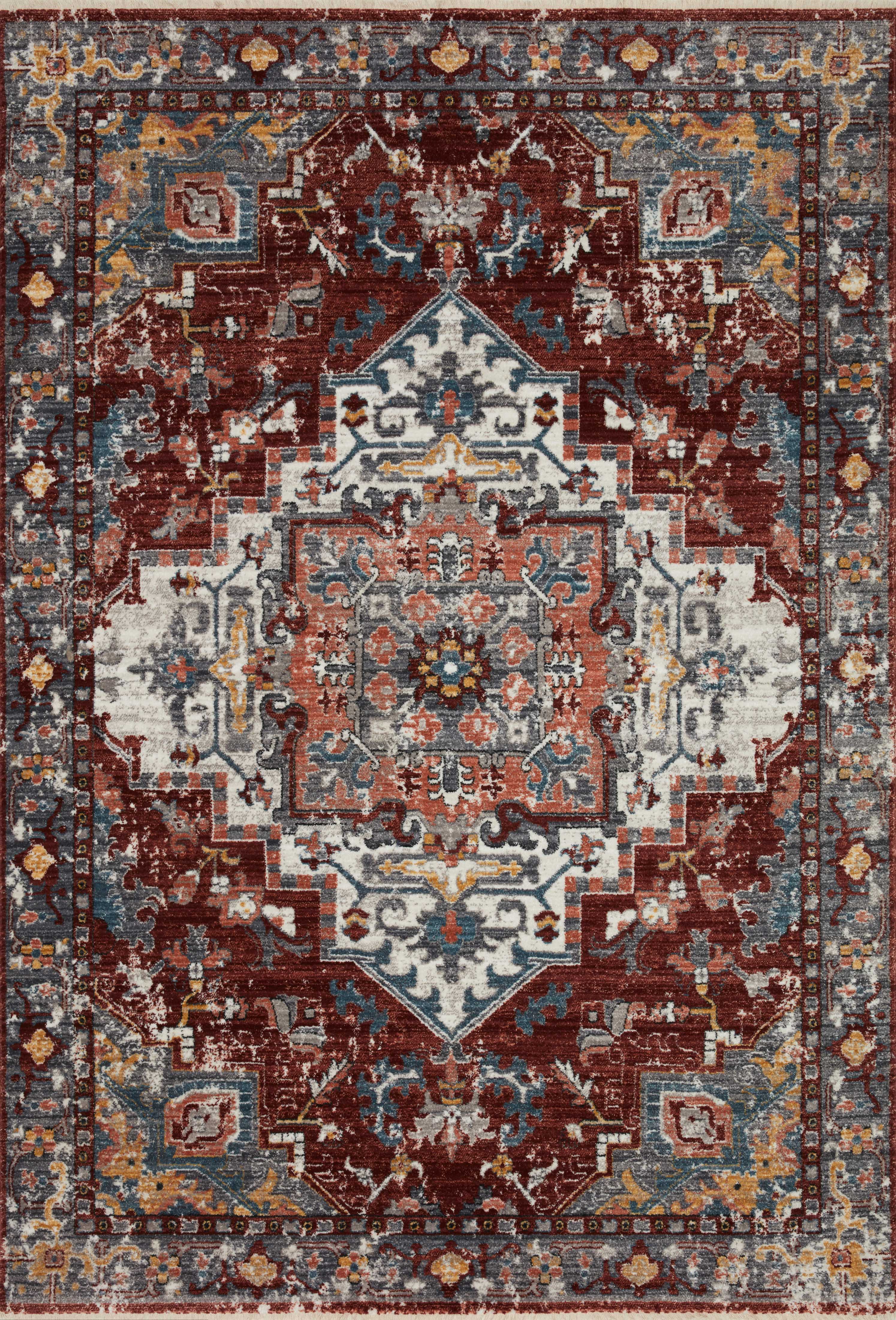 Loloi II | Samra Collection | Brick / Grey | SAM-10
