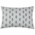 Sangeeta Teal on White Pillow