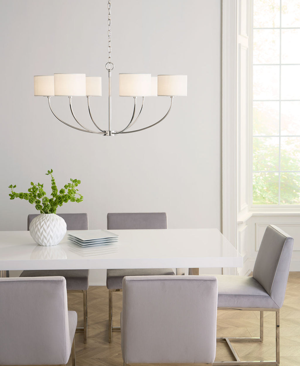 Sawyer Medium Chandelier Polished Nickel