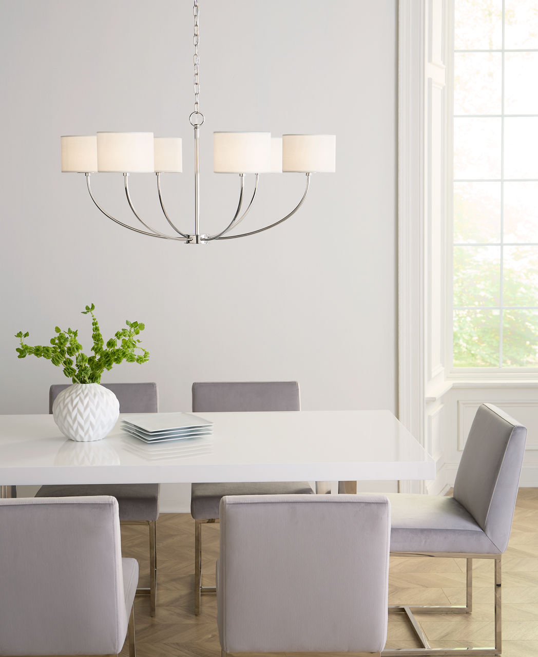 Sawyer Medium Chandelier Polished Nickel