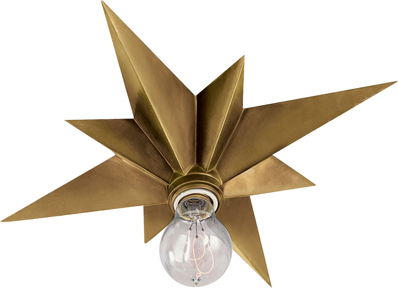 Star Flush Mount | Hand-Rubbed Antique Brass