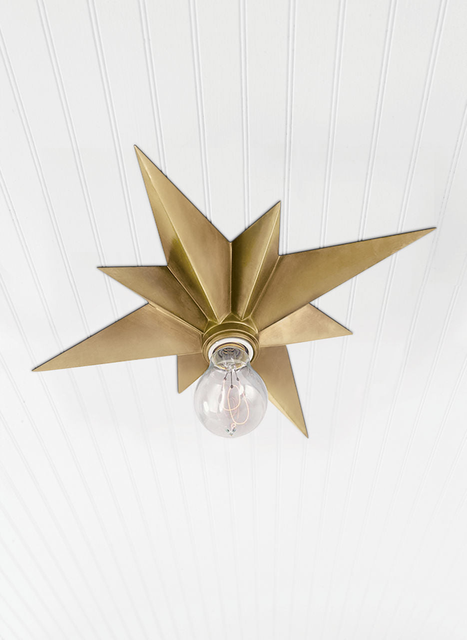 Star Flush Mount | Hand-Rubbed Antique Brass
