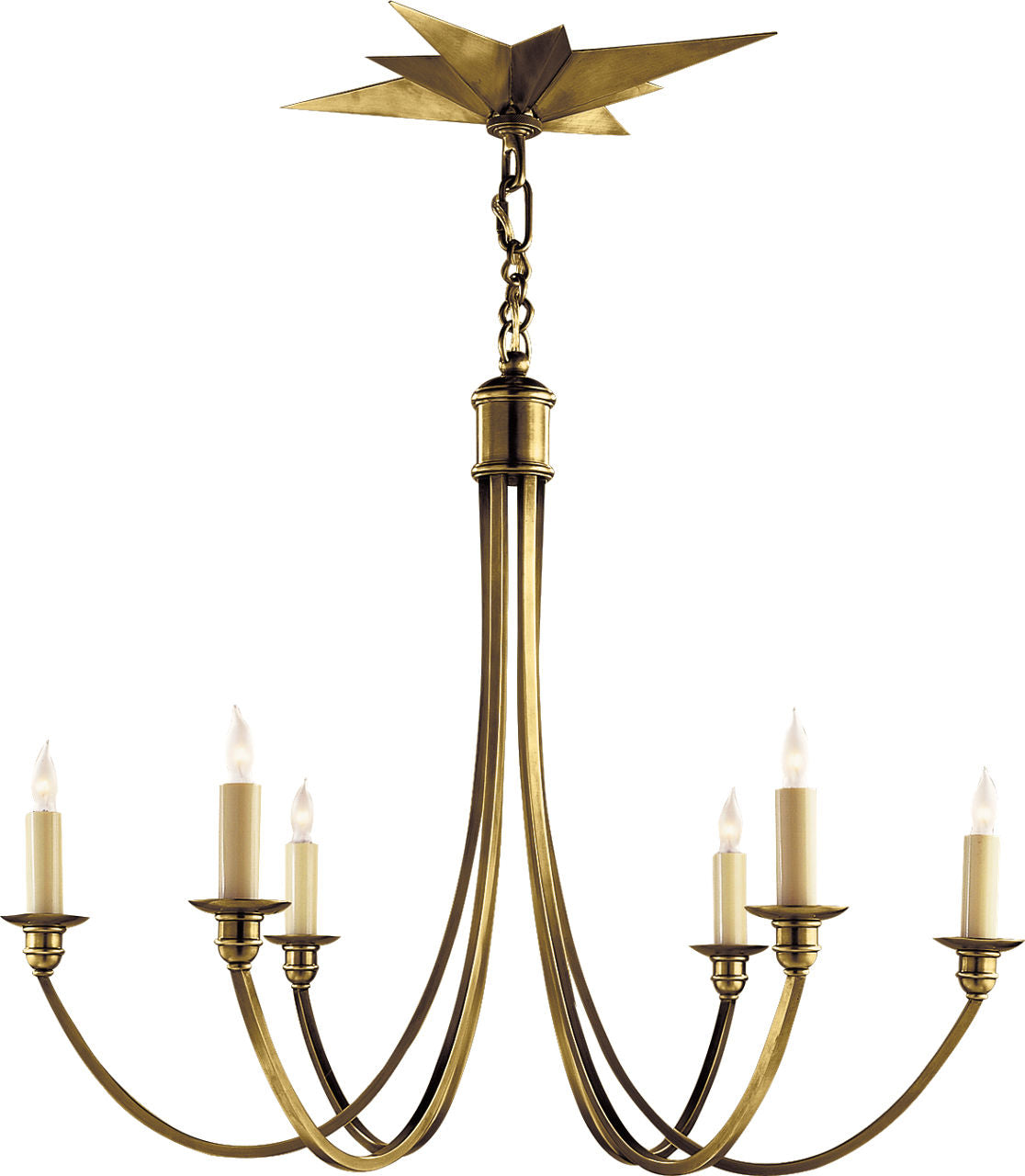 Venetian Medium Chandelier | Hand-Rubbed Antique Brass