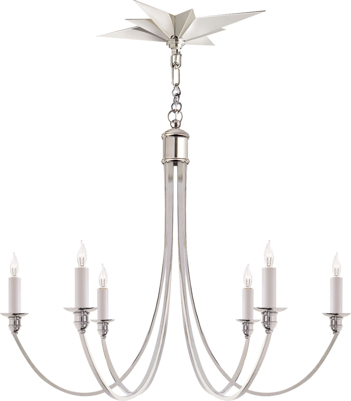Venetian Medium Chandelier | Polished Nickel