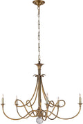 Double Twist Large Chandelier | Hand-Rubbed Antique Brass