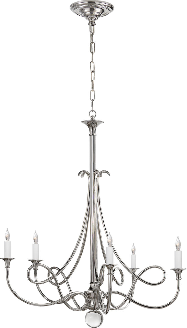 Twist Chandelier | Polished Nickel
