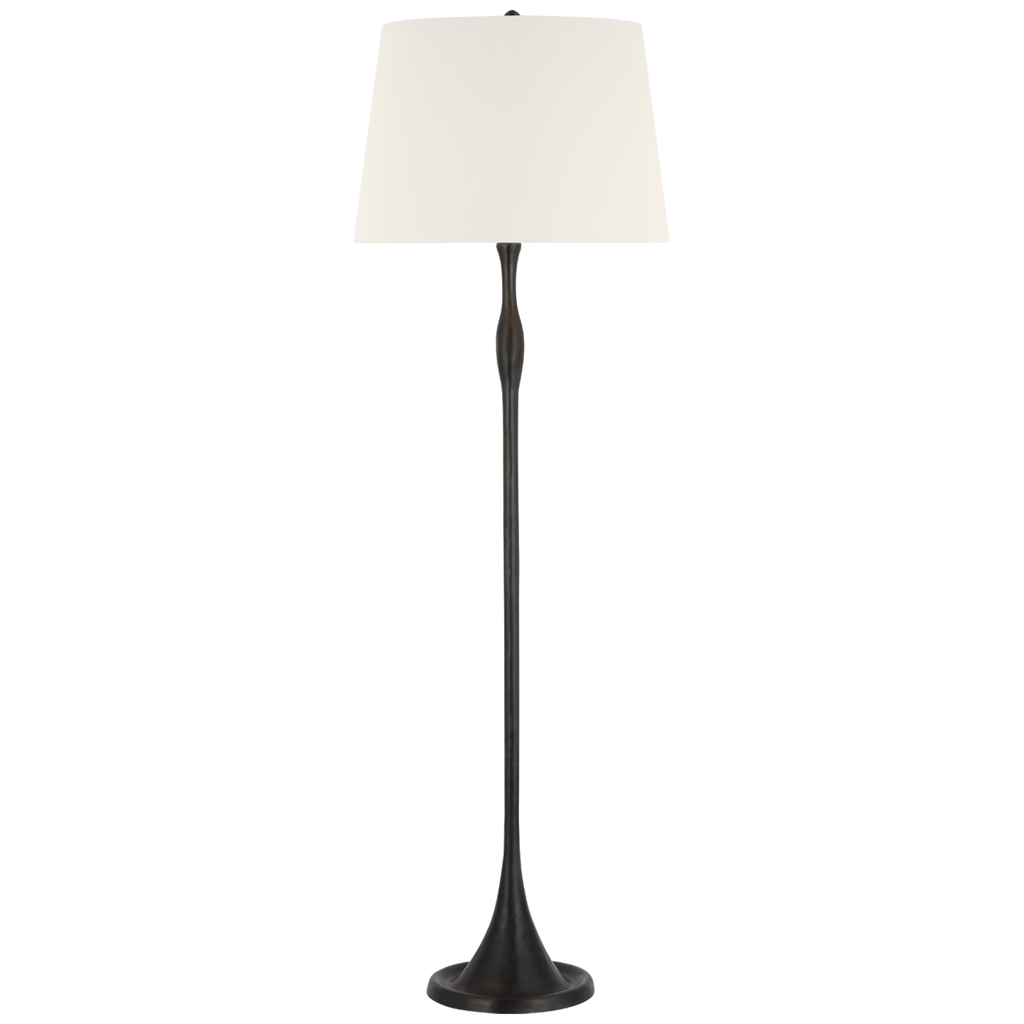 Romero Medium Floor Lamp | Bronze | 18" Linen Empire Shade