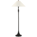 Romero Medium Floor Lamp | Bronze | 21" Linen Flare Shade