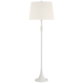 Romero Medium Floor Lamp | Plaster White | 18" Linen Empire Shade