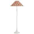 Romero Medium Floor Lamp | Plaster White | Schumacher 21" Brick Amero Flare Shade