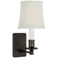 Tara 12" Sconce | Bronze | Silk Soft Empire Shade