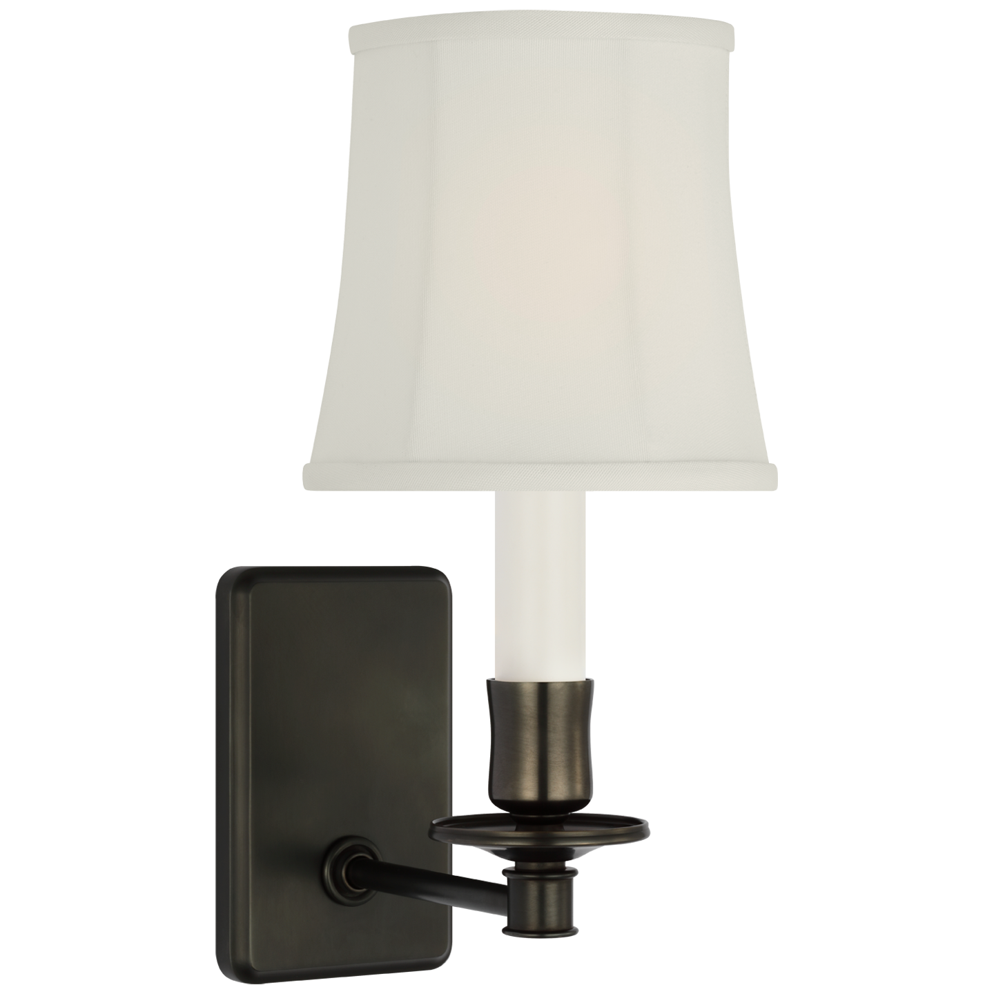 Tara 12" Sconce | Bronze | Silk Soft Empire Shade