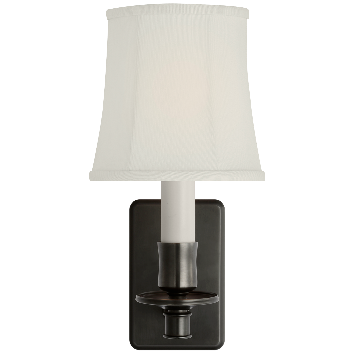 Tara 12" Sconce | Bronze | Silk Soft Empire Shade