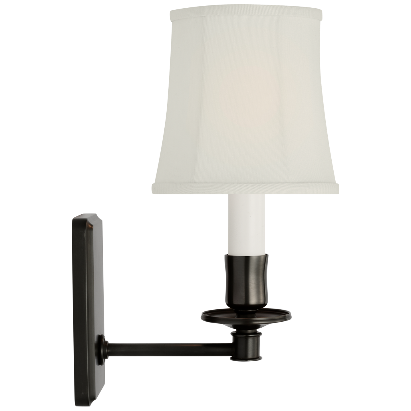Tara 12" Sconce | Bronze | Silk Soft Empire Shade