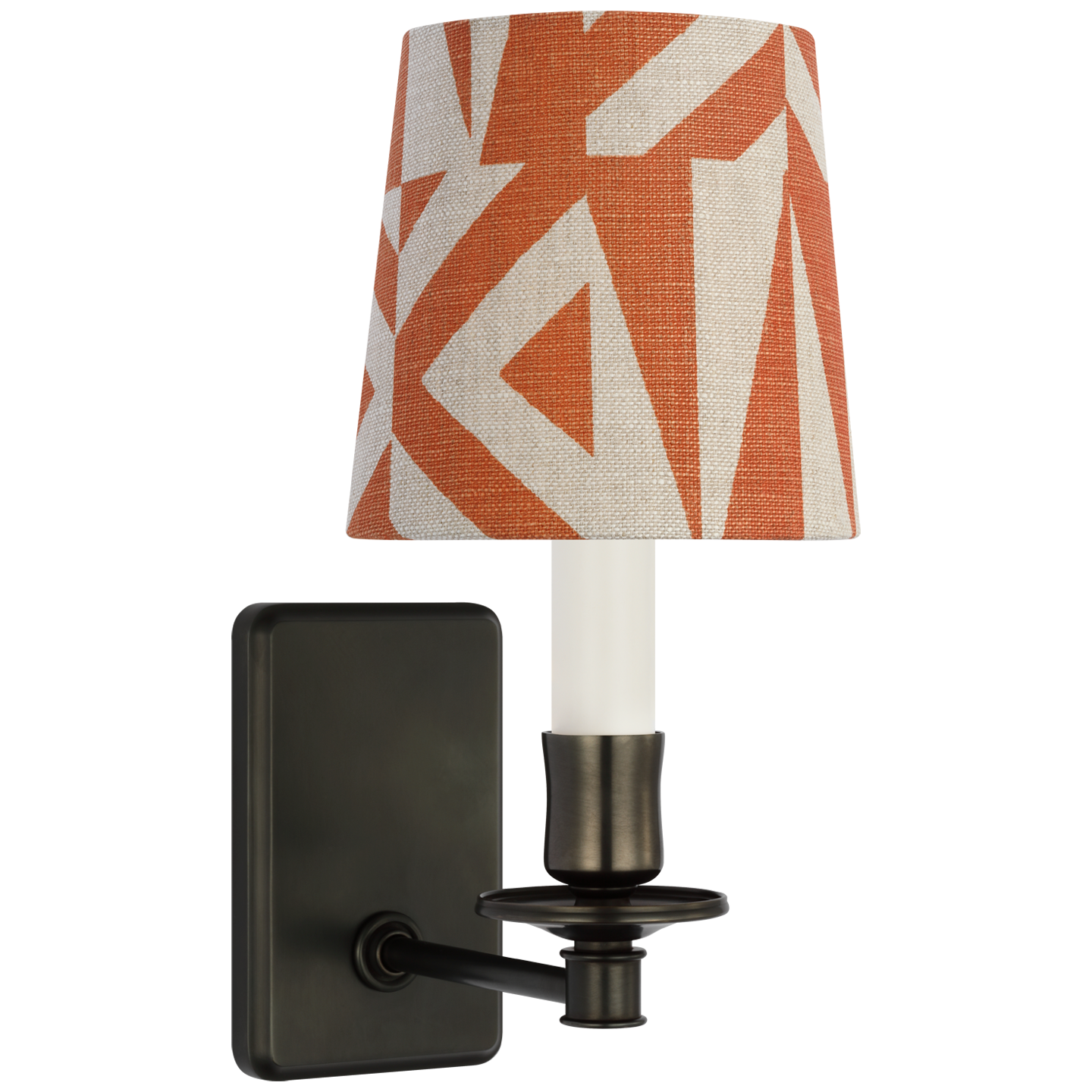 Tara 12" Sconce | Bronze | Schumacher Brick Amero Empire Shade