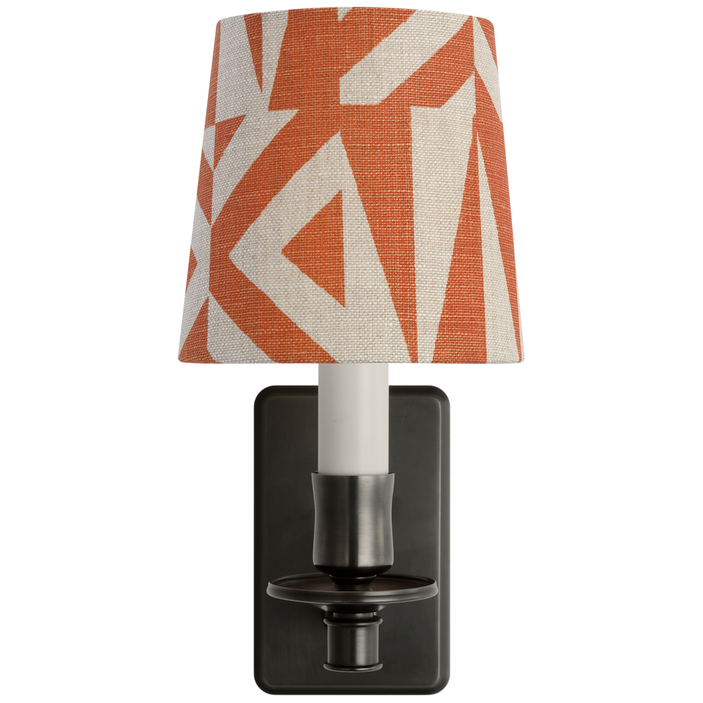 Tara 12" Sconce | Bronze | Schumacher Brick Amero Empire Shade