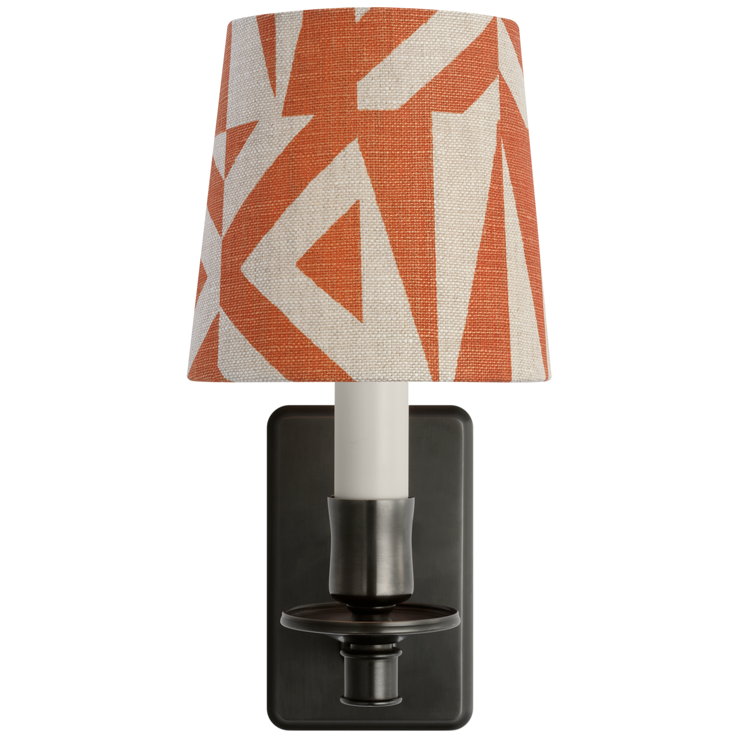 Tara 12" Sconce | Bronze | Schumacher Brick Amero Empire Shade