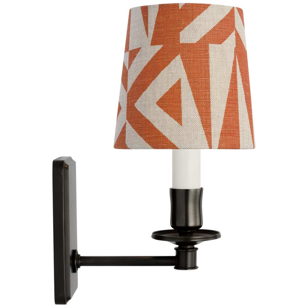 Tara 12" Sconce | Bronze | Schumacher Brick Amero Empire Shade