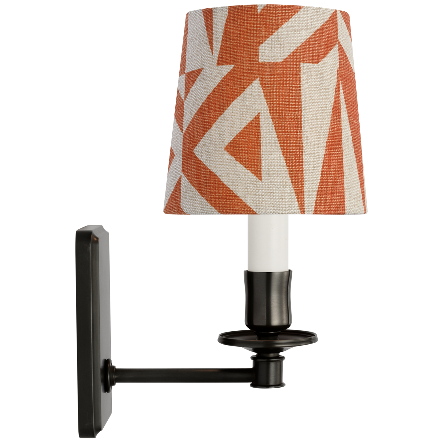 Tara 12" Sconce | Bronze | Schumacher Brick Amero Empire Shade
