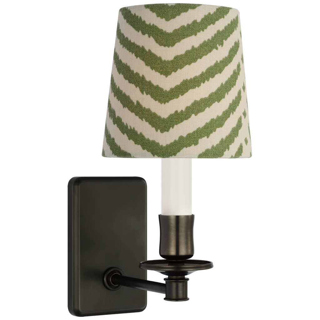 Tara 12" Sconce | Bronze | Schumacher Verde La Jolla Empire Shade