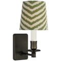 Tara 12" Sconce | Bronze | Schumacher Verde La Jolla Empire Shade