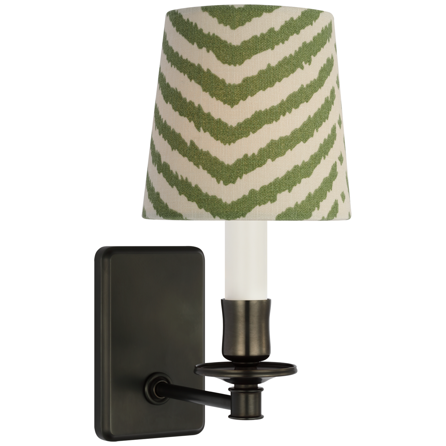 Tara 12" Sconce | Bronze | Schumacher Verde La Jolla Empire Shade
