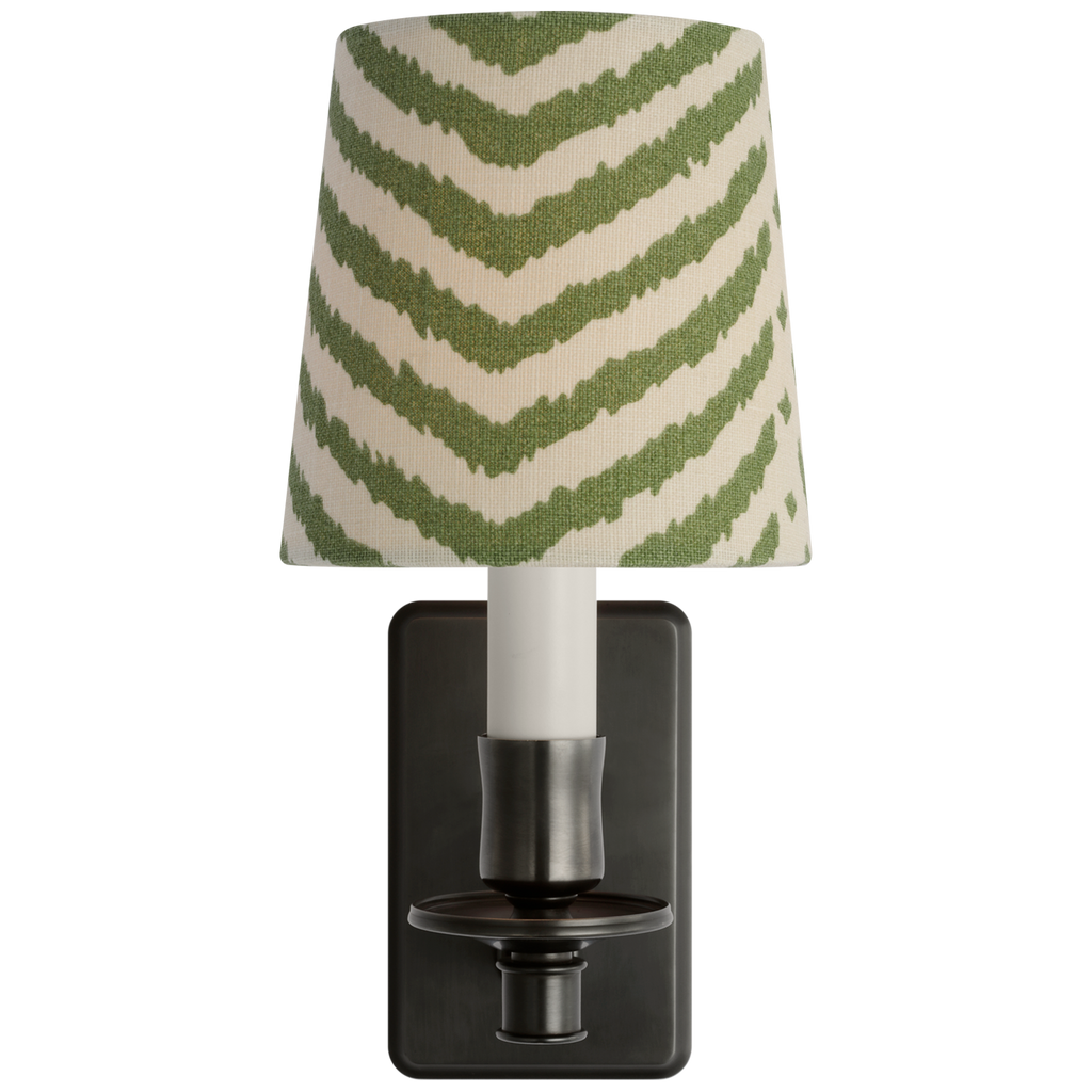 Tara 12" Sconce | Bronze | Schumacher Verde La Jolla Empire Shade