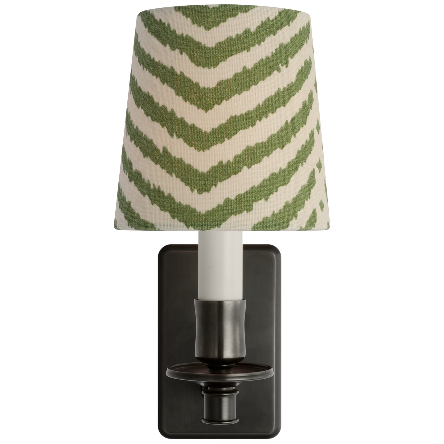 Tara 12" Sconce | Bronze | Schumacher Verde La Jolla Empire Shade