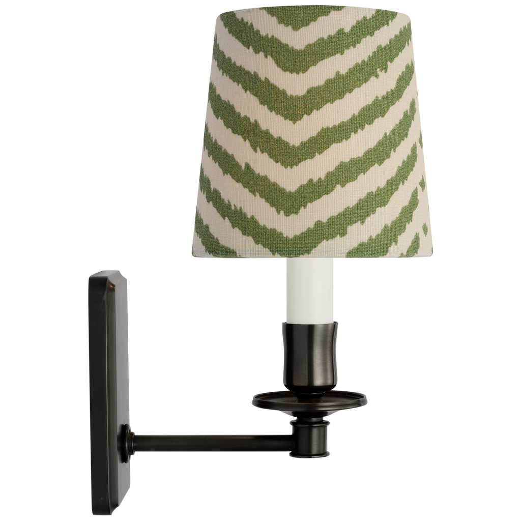 Tara 12" Sconce | Bronze | Schumacher Verde La Jolla Empire Shade