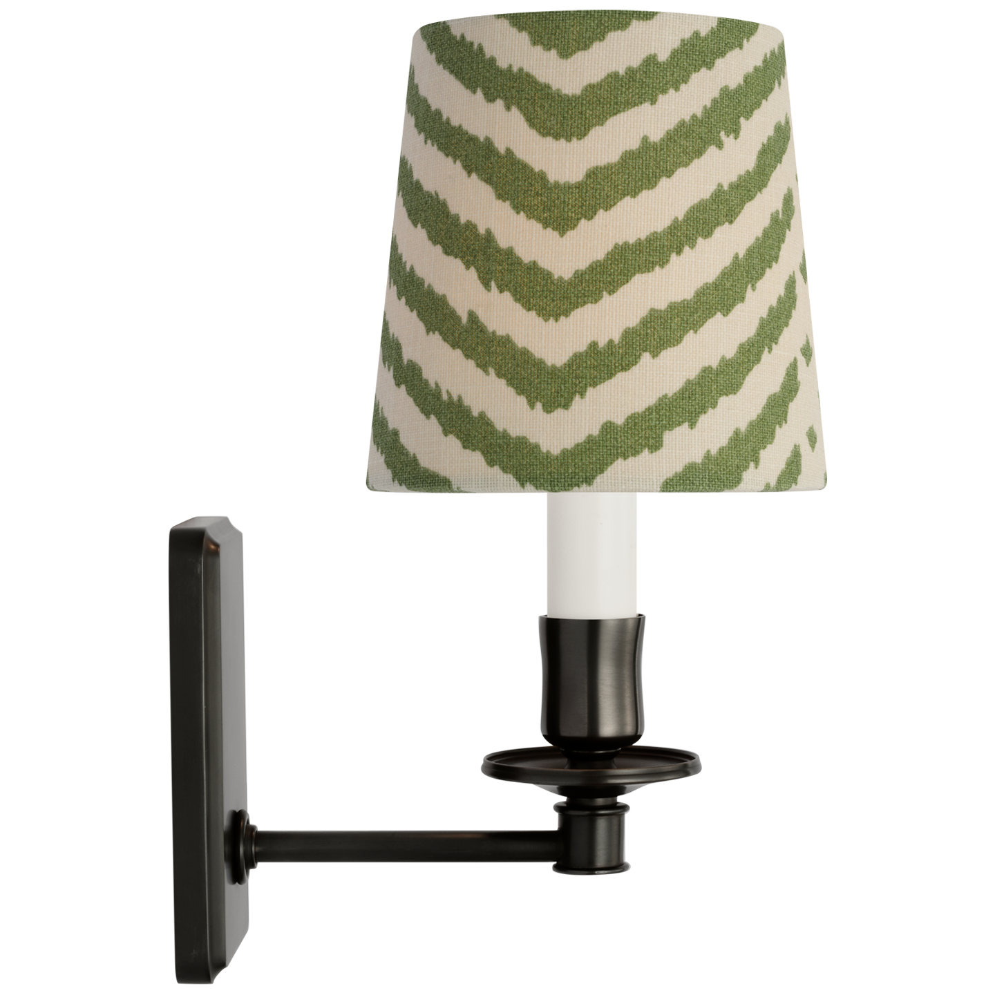 Tara 12" Sconce | Bronze | Schumacher Verde La Jolla Empire Shade