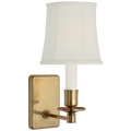 Tara 12" Sconce | Hand-Rubbed Antique Brass | 5 | 4" x 5" x 5" Silk