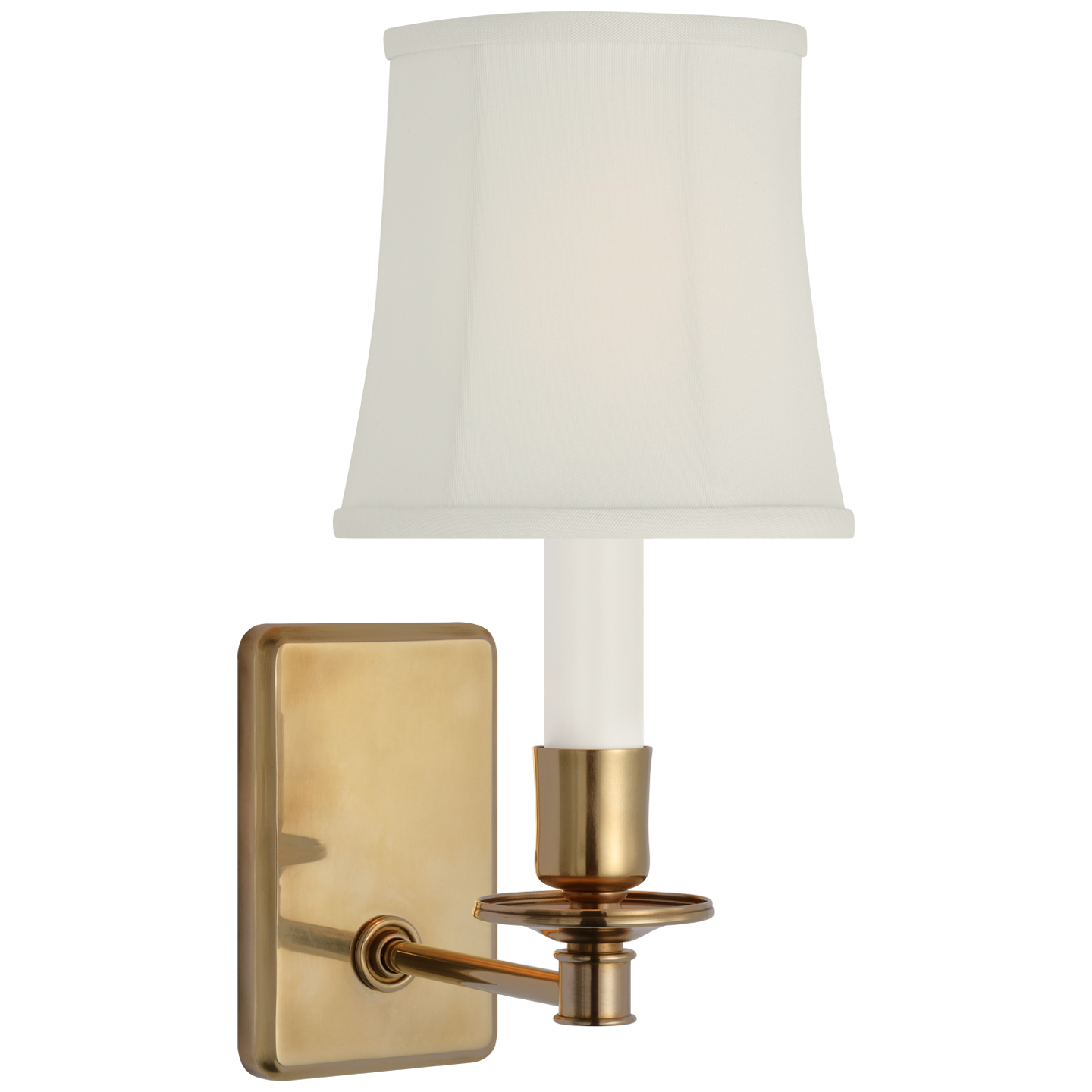 Tara 12" Sconce | Hand-Rubbed Antique Brass | 5 | 4" x 5" x 5" Silk