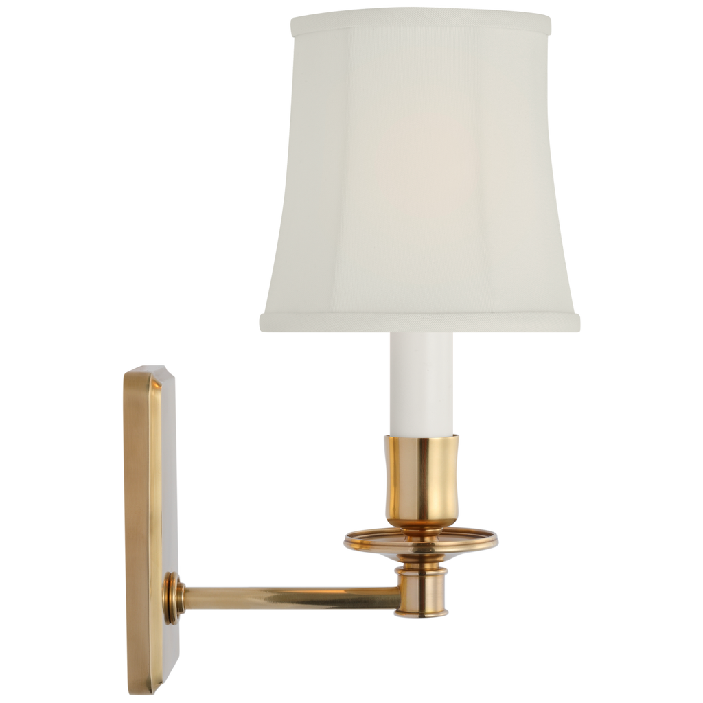 Tara 12" Sconce | Hand-Rubbed Antique Brass | 5 | 4" x 5" x 5" Silk