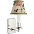 Tara 11" Sconce | Polished Nickel | Schumacher Royal Silk Bell Empire Shade
