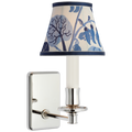 Tara 11" Sconce | Polished Nickel | Schumacher Marine Exotic Butterfly Bell Empire Shade