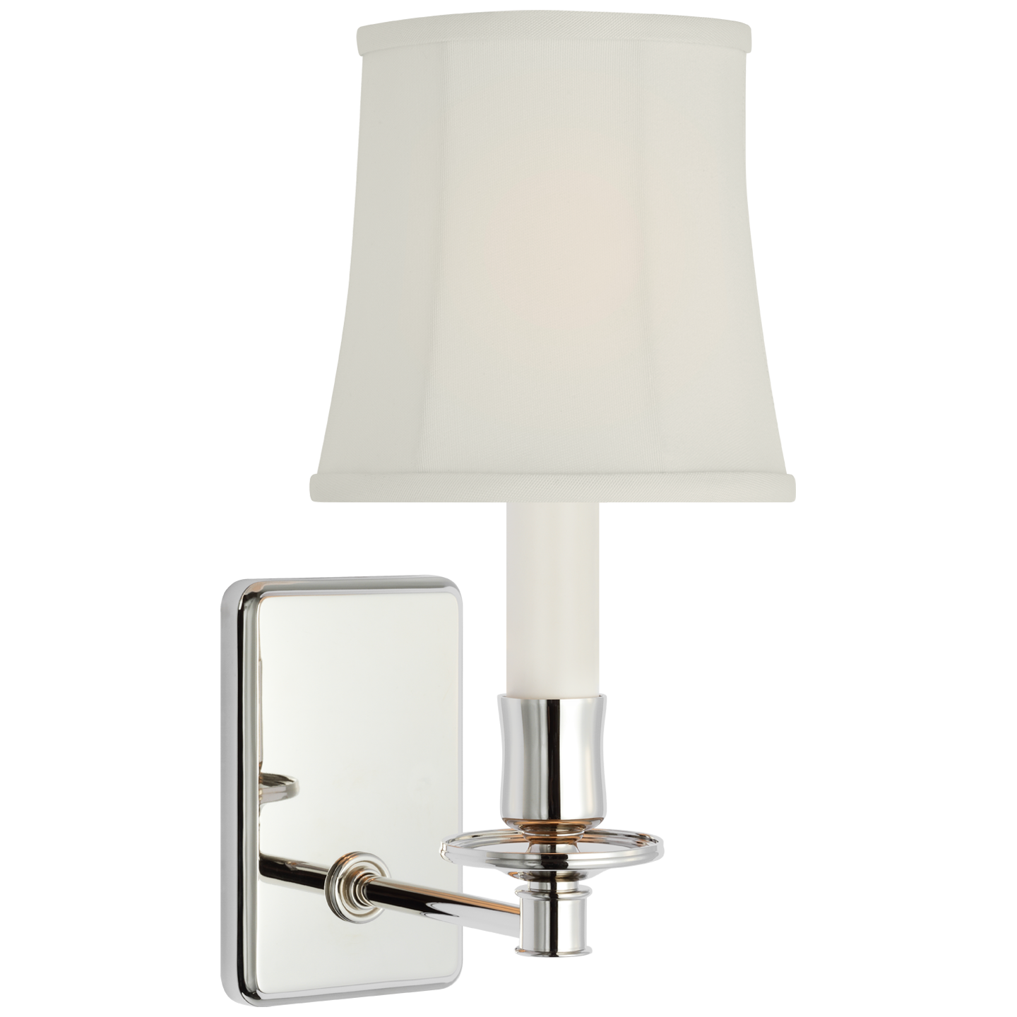 Tara 12" Sconce | Polished Nickel | 5 | 4" x 5" x 5" Silk