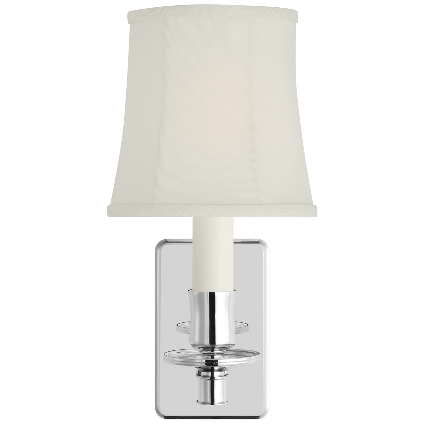 Tara 12" Sconce | Polished Nickel | 5 | 4" x 5" x 5" Silk