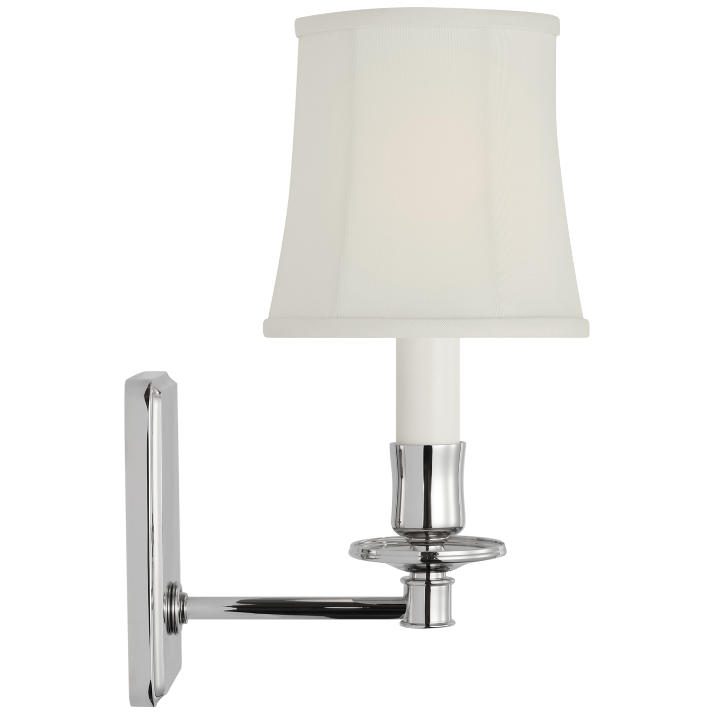 Tara 12" Sconce | Polished Nickel | 5 | 4" x 5" x 5" Silk