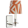 Tara 12" Sconce | Polished Nickel | Schumacher Brick Amero Empire Shade