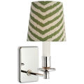 Tara 12" Sconce | Polished Nickel | Schumacher Verde La Jolla Empire Shade