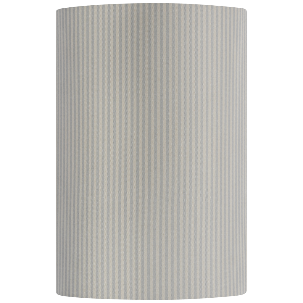 Maeve 8" Shield Sconce | Hand-Rubbed Antique Brass | Schumacher Blue Charee Stripe Shield
