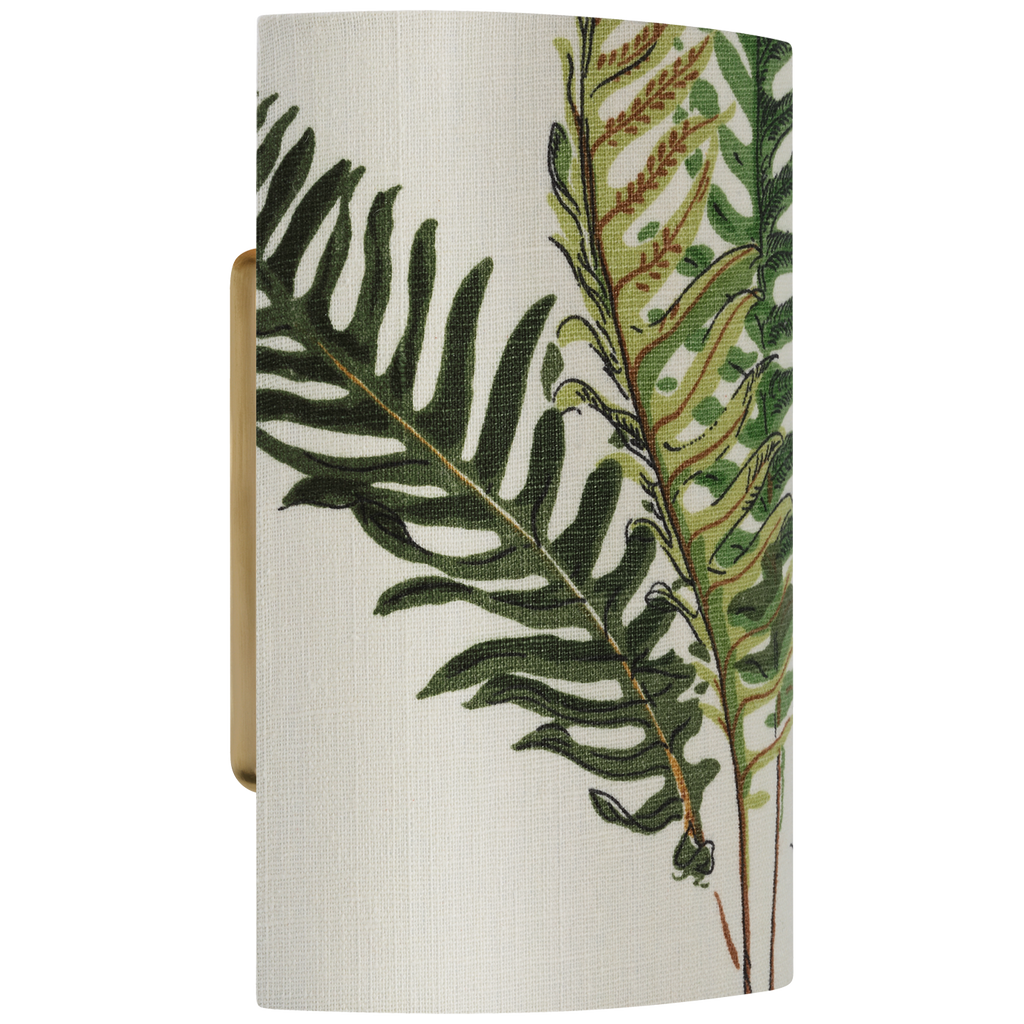Maeve 8" Shield Sconce | Hand-Rubbed Antique Brass | Schumacher Document Les Fougeres Shield