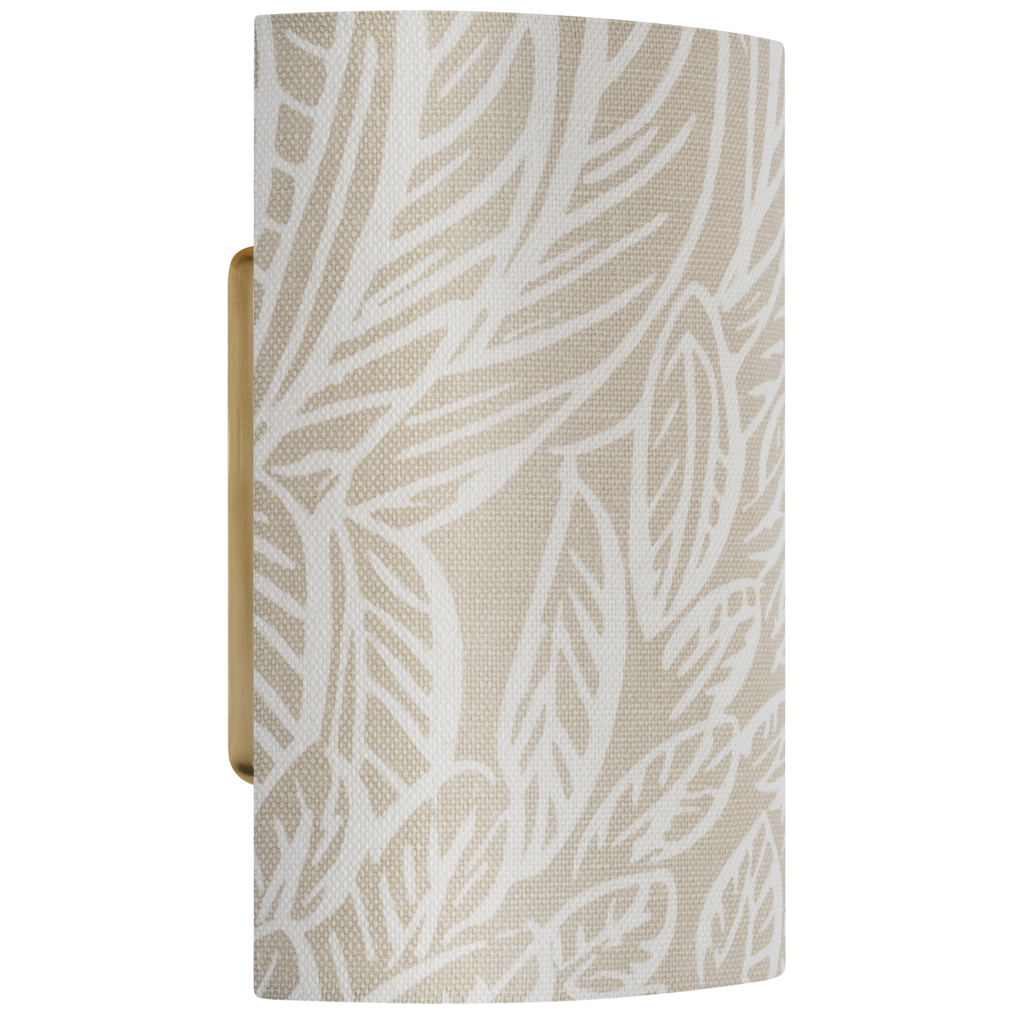 Maeve 8" Shield Sconce | Hand-Rubbed Antique Brass | Schumacher Natural Featherfest Shield