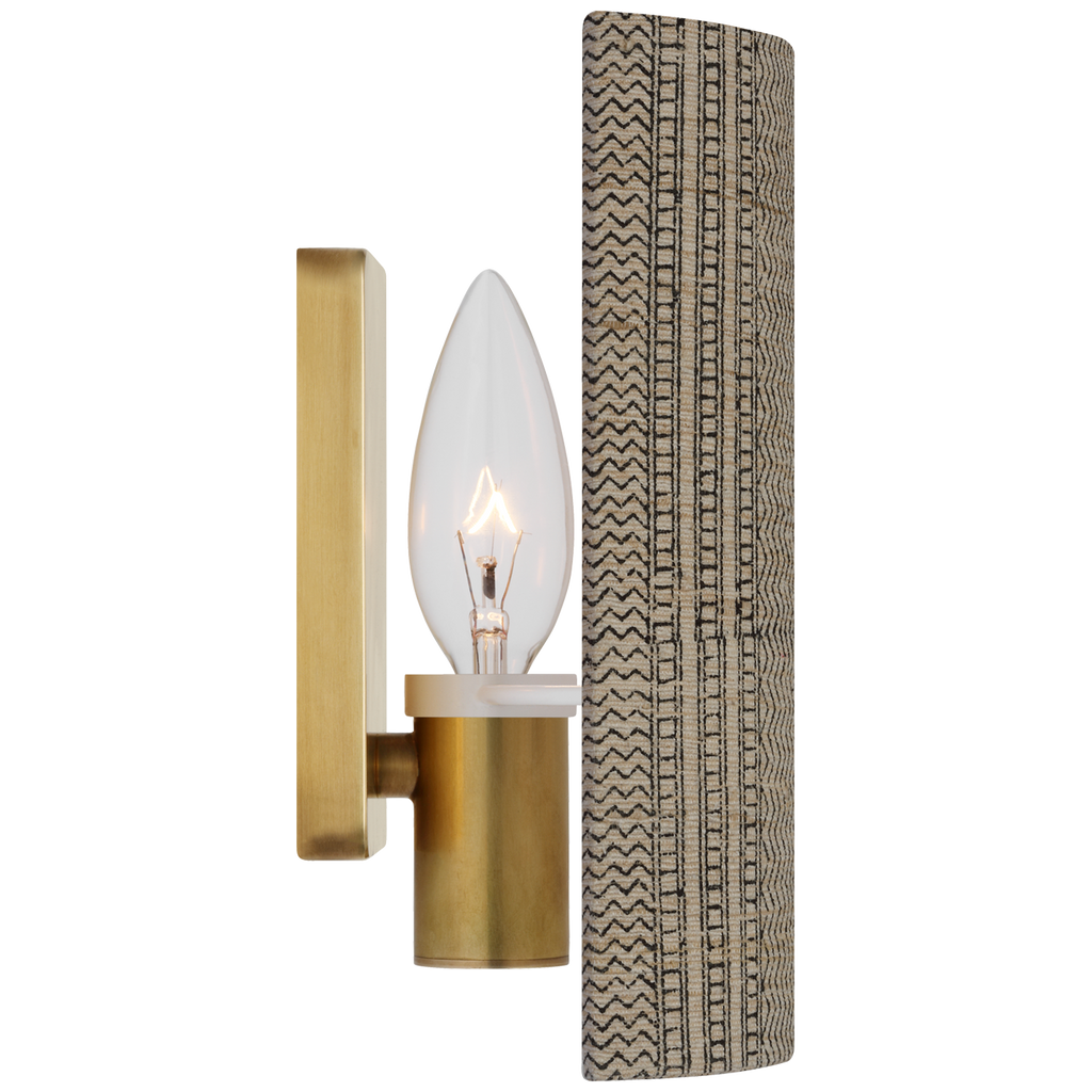 Maeve 8" Shield Sconce | Hand-Rubbed Antique Brass | Schumacher Natural Mohave Shield