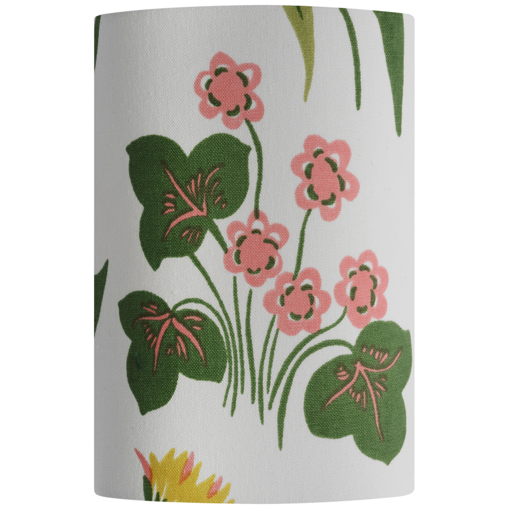 Maeve 8" Shield Sconce | Hand-Rubbed Antique Brass | Schumacher Pink Carly Shield