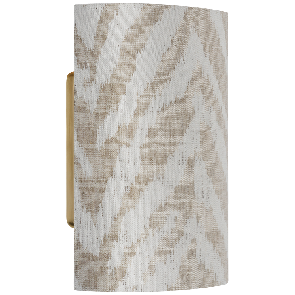Maeve 8" Shield Sconce | Hand-Rubbed Antique Brass | Schumacher Natural Quincy Shield