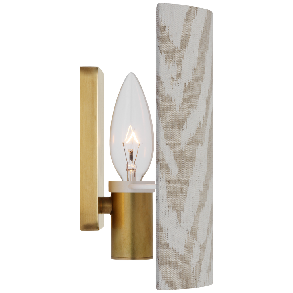 Maeve 8" Shield Sconce | Hand-Rubbed Antique Brass | Schumacher Natural Quincy Shield